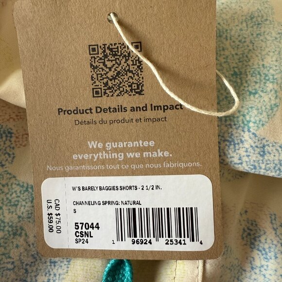 Women's S NWT Patagonia Channeling Spring Barely Baggies Shorts - Picture 6 of 8